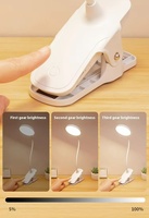Lampe de lecture à luminosité réglable, protection des yeux, lampe de bureau à clip LED rechargeable pour la maison, le bureau, l'étude, la chambre à coucher