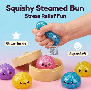 Juguete Sensorial Antiestrés de TPR con Forma de Bollo al Vapor Viral de <span class=keywords><strong>TikTok</strong></span>, Comida Realista, Regalo Novedoso, Mercancía Sensorial GWP - Product Image 1