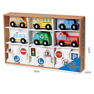 Nouvel ensemble de jouets éducatifs en bois pour enfants, signaux de circulation, jeu cognitif, combinaison de voitures, jouets Montessori pour enfants, garçons et filles - Product Image 6