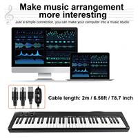 Cable MIDI a USB con Conductor de Cobre para Teclado Electrónico y Periféricos de Computadora, Adaptador para Edición Musical
