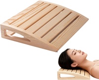 En gros, Repose-tête ergonomique moderne en bois pour sauna, support de tête et cou, fabriqué au Shandong