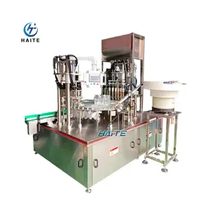 Automatic 4 Heads Rotary Nozzle Pouch Suction Bag Yogurt Milk Packaging Filling Sealing Capping Machine