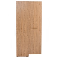 Armario SAMOS Espacioso de 3 Puertas Color Roble, Diseño Escandinavo Moderno, Barra para Colgar Ropa, 4 Estantes, Mueble para Dormitorio