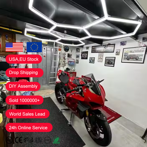 Fournisseurs chinois de décoration lumineuse <span class=keywords><strong>LED</strong></span> hexagonale à 5 formes géométriques pour les salons de beauté et les magasins de voitures - Product Image 1