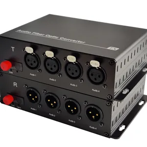 Extensor de convertidor de audio XLR a fibra óptica de nivel de línea balanceado para sistema de transmisión de audio digital