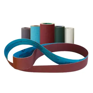 hot sales 200/250*750mm customize sizes grit P40 to P400 aluminium oxide sanding roll sanding belt