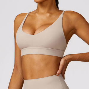 Spring Skinny <span class=keywords><strong>Beauty</strong></span> Back Camisole Yoga Top Running Sujetador deportivo a prueba de golpes Chaleco de fitness de secado rápido - Product Image 2