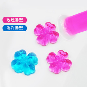 Toilet Deodorizing Gel Blue And Pink Flower Shape Eco Friendly Bathroom Cleaner For Toilet - Product Image 2