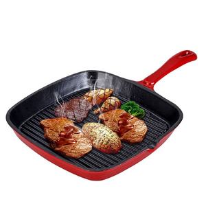 European Metalac Enamel Coating 28cm Cast Iron Griddle <strong>Grill</strong> <strong>Pan</strong> Cookware - Product Image 5