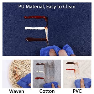 Wasserdichte, Fleckenresistente, Hitzebeständige, Rutschfeste, Leicht zu Reinigende PU-Tischsets für Küche und Esstisch, Leder-Tischunterlagen - Product Image 2
