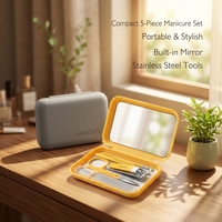 Ensemble d'outils de soin des ongles portable pour la maison et les voyages, ensemble de manucure et de pédicure, kit de soins de beauté, coffret cadeau