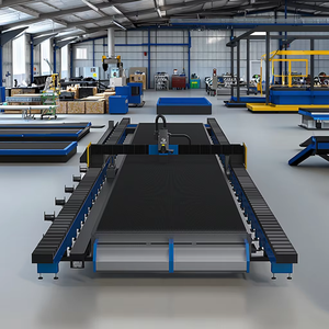 8025 Large Format 12KW 20KW 30KW 40KW Ground Rail Type Single Platform High Strength Bed <strong>CNC</strong> Fiber <strong>Laser</strong> <strong>Cutting</strong> <strong>Machines</strong> - Product Image 2