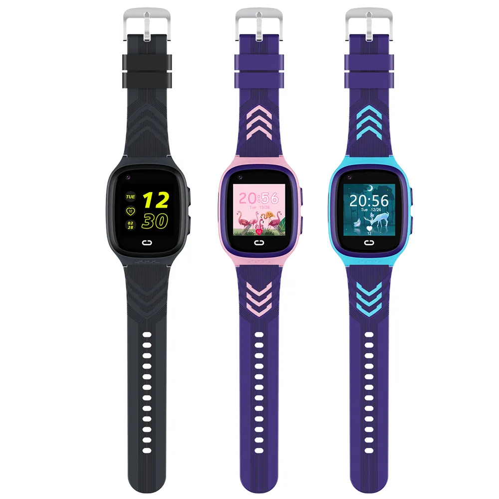 4G voice call round shape wearable kids phone watches