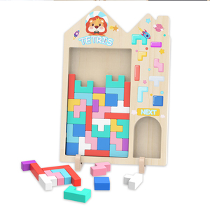 Grande Puzzle <span class=keywords><strong>Tetris</strong></span> in Legno 3D, Blocchi Russi, Rompicapo Educativo, Gioco STEM per Bambini, Apprendimento Prescolare, Blocchi da Costruzione - Product Image 1
