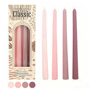 Bougies décoratives assorties, longues, sans fumée, en cire, pour mariage, dîner, fête, banquet - Product Image 6