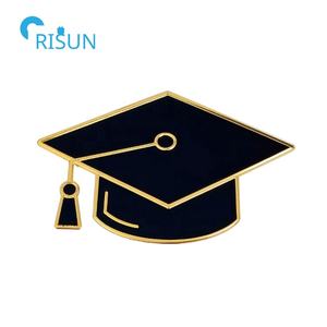 Fabricante personalizar sombrero de soltero Mortarboard graduación graduado esmalte solapa Pin insignia broche personalizado graduación esmalte Pin - Product Image 5