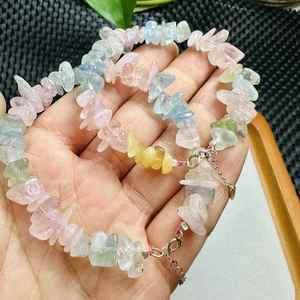 Bracelet <span class=keywords><strong>Morgan</strong></span> naturel à puce irrégulière en gros Bracelets <span class=keywords><strong>de</strong></span> pierres précieuses en cristal <span class=keywords><strong>de</strong></span> gravier <span class=keywords><strong>de</strong></span> guérison pour femmes et filles - Product Image 2