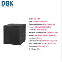 Système de sonorisation DBK 10 pouces à ligne passive avec combo de deux caissons de basses de 15 pouces, équipement audio PA pour scène et concert