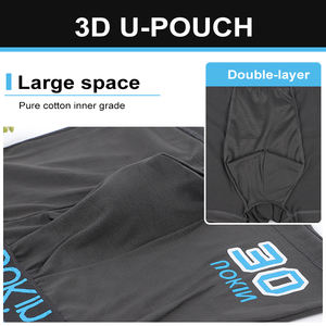 Per Careuokin boxer da uomo in maglia di poliestere traspirante mutande di metà altezza stampa Logo personalizzato 4cm all'ingrosso della fabbrica 12 dozzine <span class=keywords><strong>Pac</strong></span> - Product Image 4