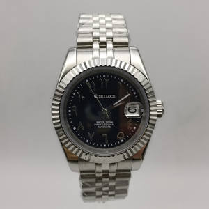 Montre automatique pour homme en acier inoxydable 904L, mouvement mécanique japonais NH35 personnalisé, luxe, calendrier, cadran arabe - Product Image 3