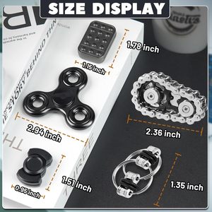 Motion Desk Gadgets <b>Metal</b> <b>Fidget</b> Assembly Sliding Spinner Fingertip Stress Relief Utility Tool Eco-Friendly Unisex - Product Image 2