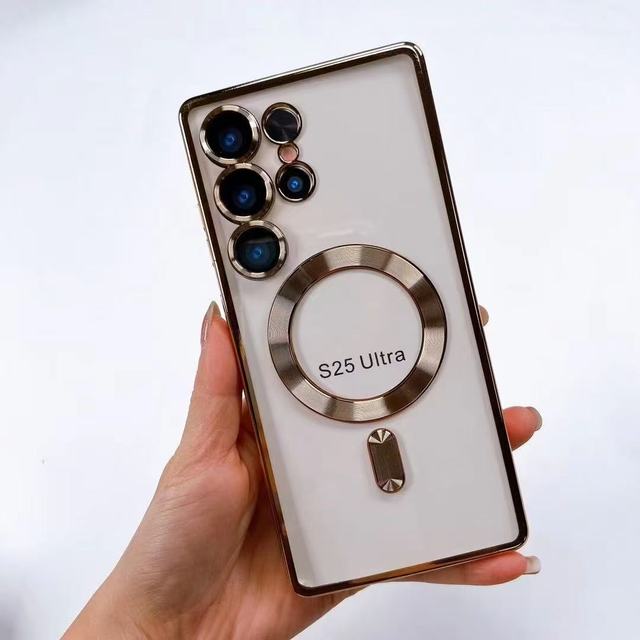 cd Pattern Lens Protection Clear Mobile Phone Shell Tpu Magnetic Phone Case for samsung galaxy S26 S25 S24 S23 S22 Fe ultra Plus
