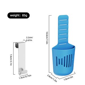 Support de tablette de nettoyage pour réservoir de toilettes en silicone et métal avec réglage multi-niveaux et conception adaptative à suspendre - Product Image 2