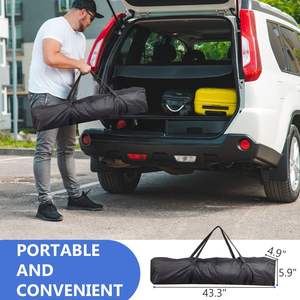 Gazebo plegable para exteriores DB de 6.5x6.5 pies con 4 paredes laterales, 2 puertas, 2 ventanas y tela de PE para bodas y fiestas. - Product Image 6