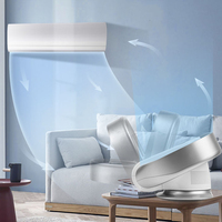 Ventilateur sans pales à moteur DC, pliable, pour bureau, table, ou fixation murale, avec télécommande, pour utilisation en extérieur ou en voiture