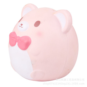 <b>Cute</b> Cartoon <b>Bear</b> Squishy Toy Plastic Round Stress Relief Decorative Gift - Product Image 3