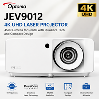 Projecteur laser Optoma JEV9012 4K UHD 4500 lumens pour la location avec technologie DuraCore et design compact