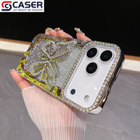 Coque de Téléphone Antichoc de Luxe à Motif Papillon 3D, Style Diamant Dégradé, pour iPhone 17 Air Pro et iPhone 16