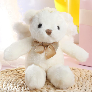 Orsacchiotto Angelo A340 con Ali, Peluche Bianco, Regalo di Compleanno per Ragazzi e Ragazze, Fiocco a Nastro, Giocattolo Angelo Cupido - Product Image 3