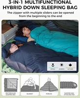 Sac de couchage pliable portable léger et compressible pour le camping en plein air, la randonnée et les voyages