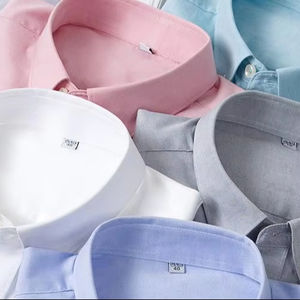 Camisa de Textil <span class=keywords><strong>Oxford</strong></span> Lavada 100% Algodón, Última Moda 2025, para <span class=keywords><strong>Hombre</strong></span>, Casual, de Negocios, Blanca - Product Image 1