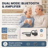 Écouteurs Bluetooth sans fil pour appareil auditif, avec réduction de bruit, support en mousse, batterie et tour de cou
