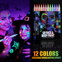 Nouveau Stylo Fluorescent UV GF pour le Corps et le Visage – Indispensable pour les Festivals, Accessoire d'Ambiance pour Clubs, Concerts et Fêtes