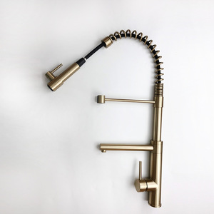 Modern Stainless Steel Kitchen Faucet Single Handle Pull Out Spray <b>Deck</b> Mounted 2.0-2.9gal/m YQ3013F - Product Image 2