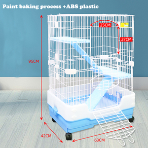 CH-95, tel plastik 3 seviye kedi kafesi, lüks büyük kedi kafesi pet kafesleri üreticileri - Product Image 3