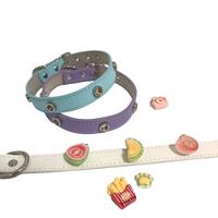 Collier pour chien de style Instagram, nouveau modèle, réglable en cuir avec accessoires décoratifs