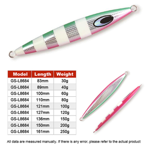 Leurre de pêche à la traîne lente 30g 40g 60g 80g 100g 120g 150g 200g 250g Plaque de fer lumineuse Plomb Eau salée Lac Poisson-chat Brochet Bateau - Product Image 2