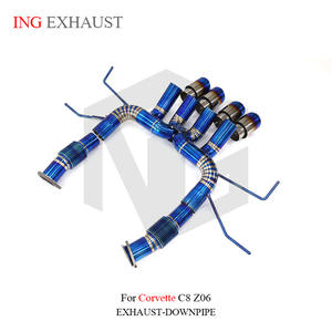 Échappement droit en titane ING pour <span class=keywords><strong>Corvette</strong></span> C8 Z06 avec embouts, échappement Valvetronic de haute qualité, pièces de performance automobile - Product Image 2