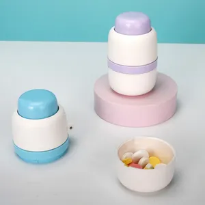 Multipurpose <b>Pill</b> Cutter Medicine Splitter <b>Box</b> Storage Crusher Container for Tablets Vitamin Caplet Organization - Product Image 1