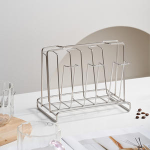 ชั้นวางแก้วน้ำแบบหรูหรา ดีไซน์ทรงสี่เหลี่ยม แห้งเร็ว ไม่ต้องเจาะ ถาดวางแก้ว - Product Image 3