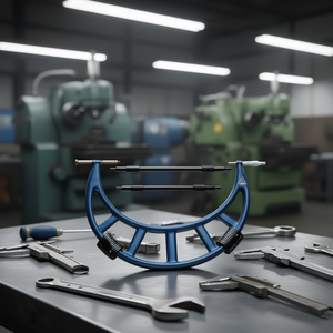<b>Micrometer</b> With Interchangeable Rods Precision Measurement Tool For Threaded Rods - Product Image 3