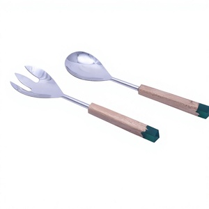 Eco Material 18/8 Stainless Steel <b>Salad</b> Server Set Kitchen Utensils Manual <b>Salad</b> Hands 2026 Hot Selling <b>Salad</b> <b>Tools</b> Spoon Fork - Product Image 1