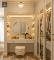 XINGRUO Coiffeuse de style français sur mesure avec miroir pour dressing, idéale pour appartement, hôtel, villa et projets.