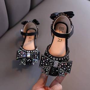 Scarpe da Bambina con Suola Morbida, Ballerine in Pelle con Paillettes, Sandali per Studentesse e Cerimonie - Product Image 3