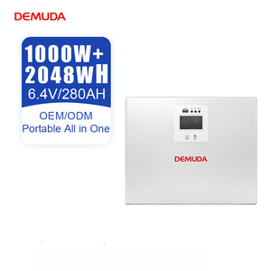 DEMUDA 1000W 2048WH 2000WH Lithium <b>Battery</b> Portable Power Station Solar System Emergency Power Supply With Light <b>Bulb</b> 1000W+2048 - Product Image 1