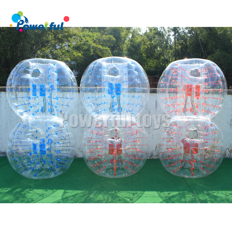 ホット販売大人のTpuPvcボディZorbバンパーボールスーツインフレータブルバブルサッカーサッカーボール、カラードット付き